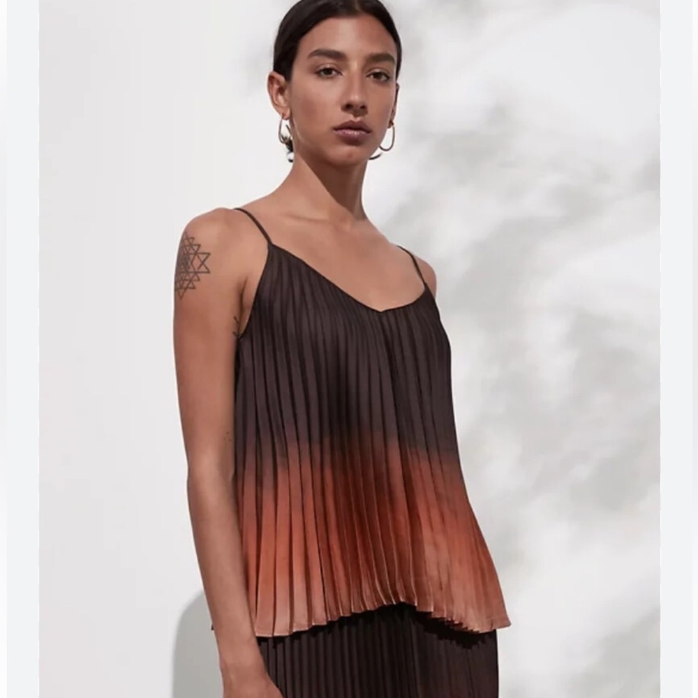 Banana Republic Elegant Ombre Pleated Cami Top
Sz Small Tall